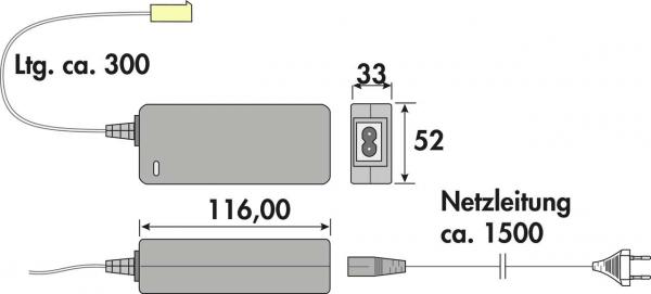 LED Konverter für Fascia LED Flex Stripes RGB, weiß, Maße